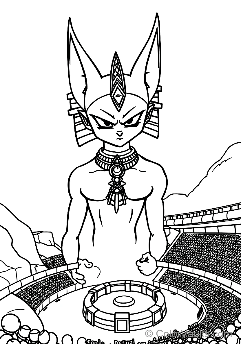 Anime Beerus from Dragon Ball Z (Scene 3)