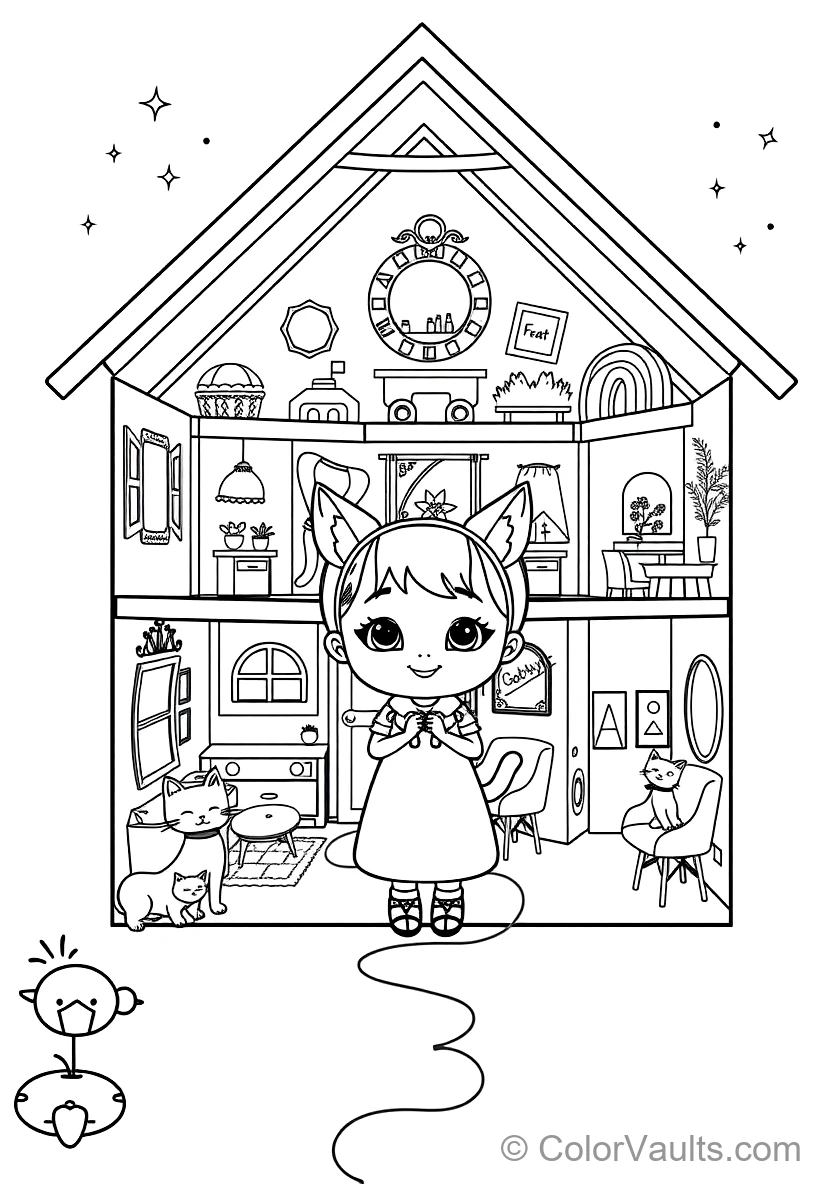 Gabby in Her Magical Cat-ear Headband Shrinking Down