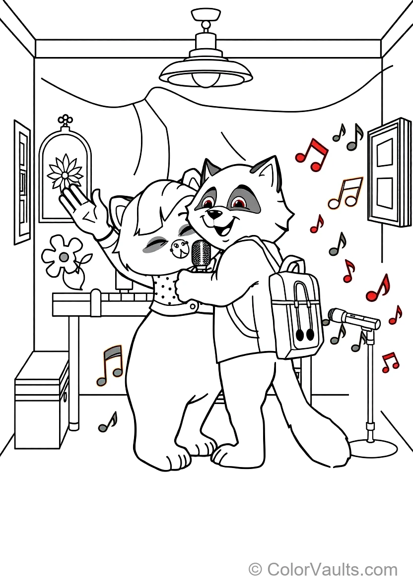Pandy Paws the Half-cat Half-panda Giving a High-five (Scene 3)