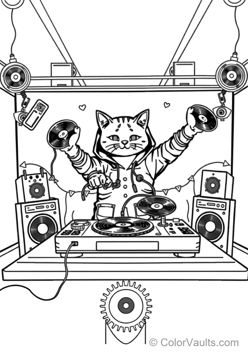 Dj Catnip Spinning Vinyl Records mit His Extendable (Scene 7)
