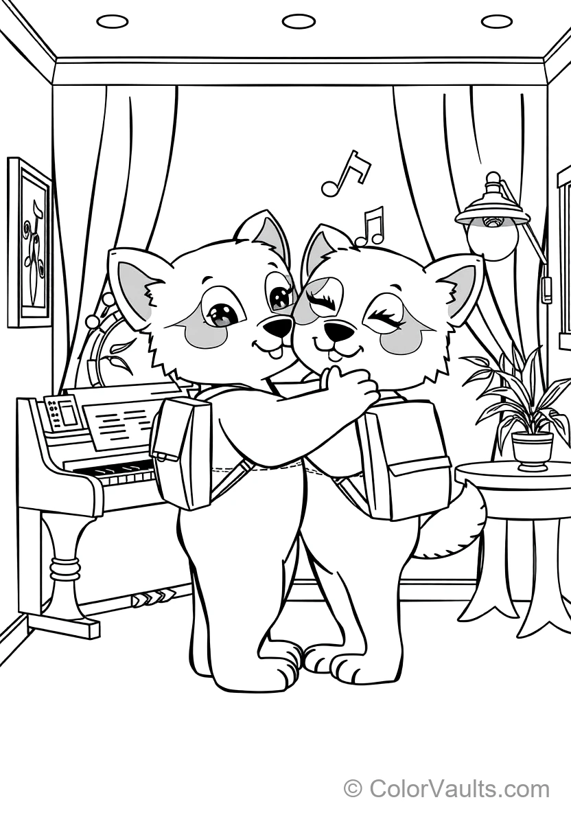 Pandy Paws the Half-cat Half-panda Giving a High-five (Scene 9)