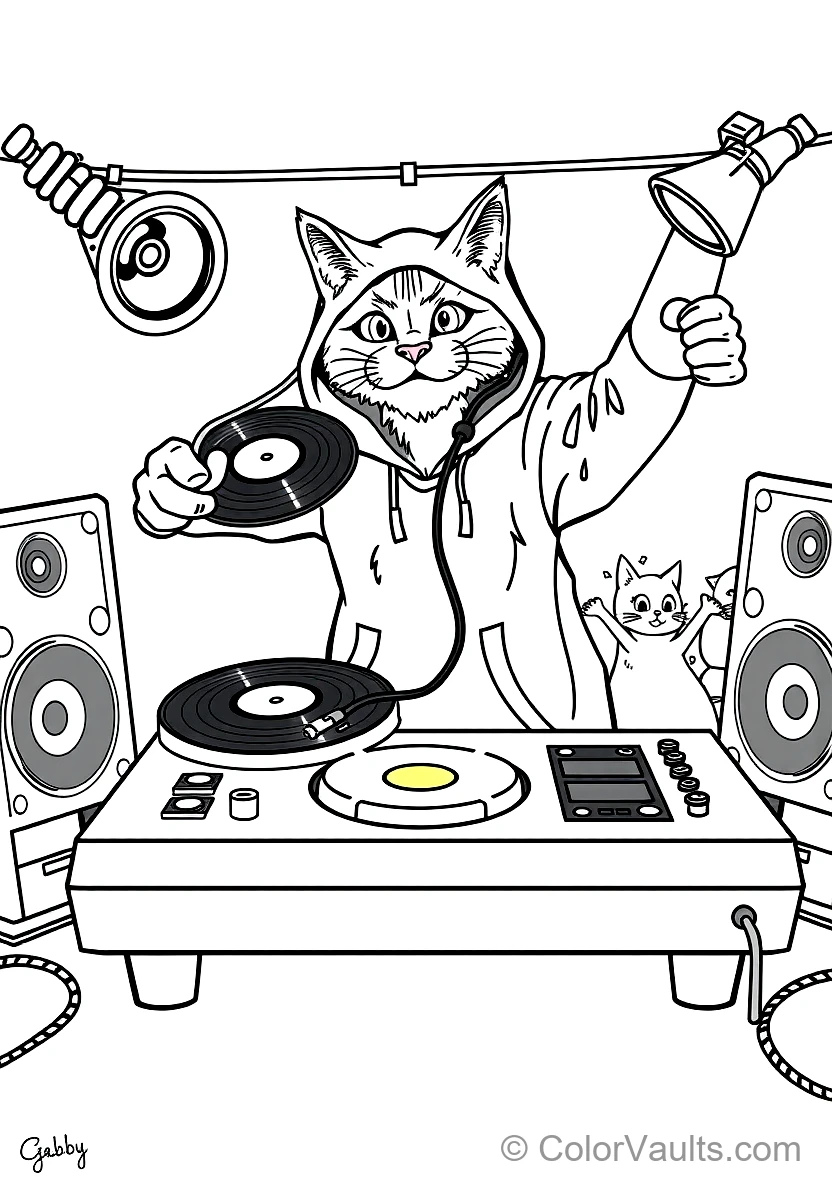 Dj Catnip Spinning Vinyl Records mit His Extendable (Scene 9)