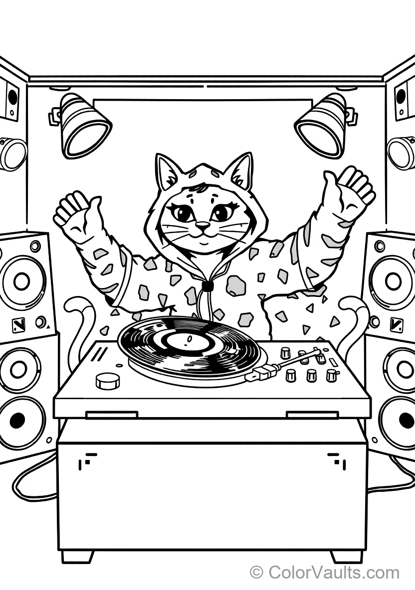 Dj Catnip Spinning Vinyl Records with His Extendable (Scene 10)