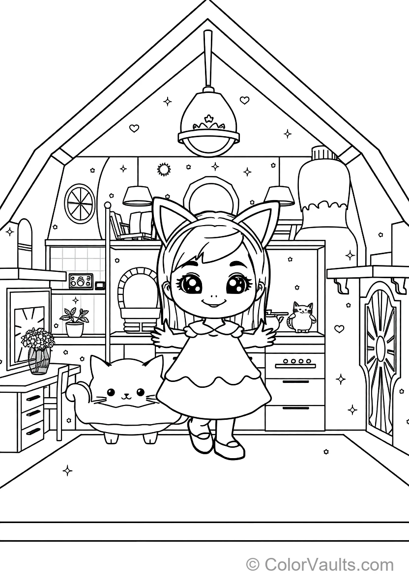 Gabby in Her Magique Cat-ear Headband Shrinking Down (Scene 8)