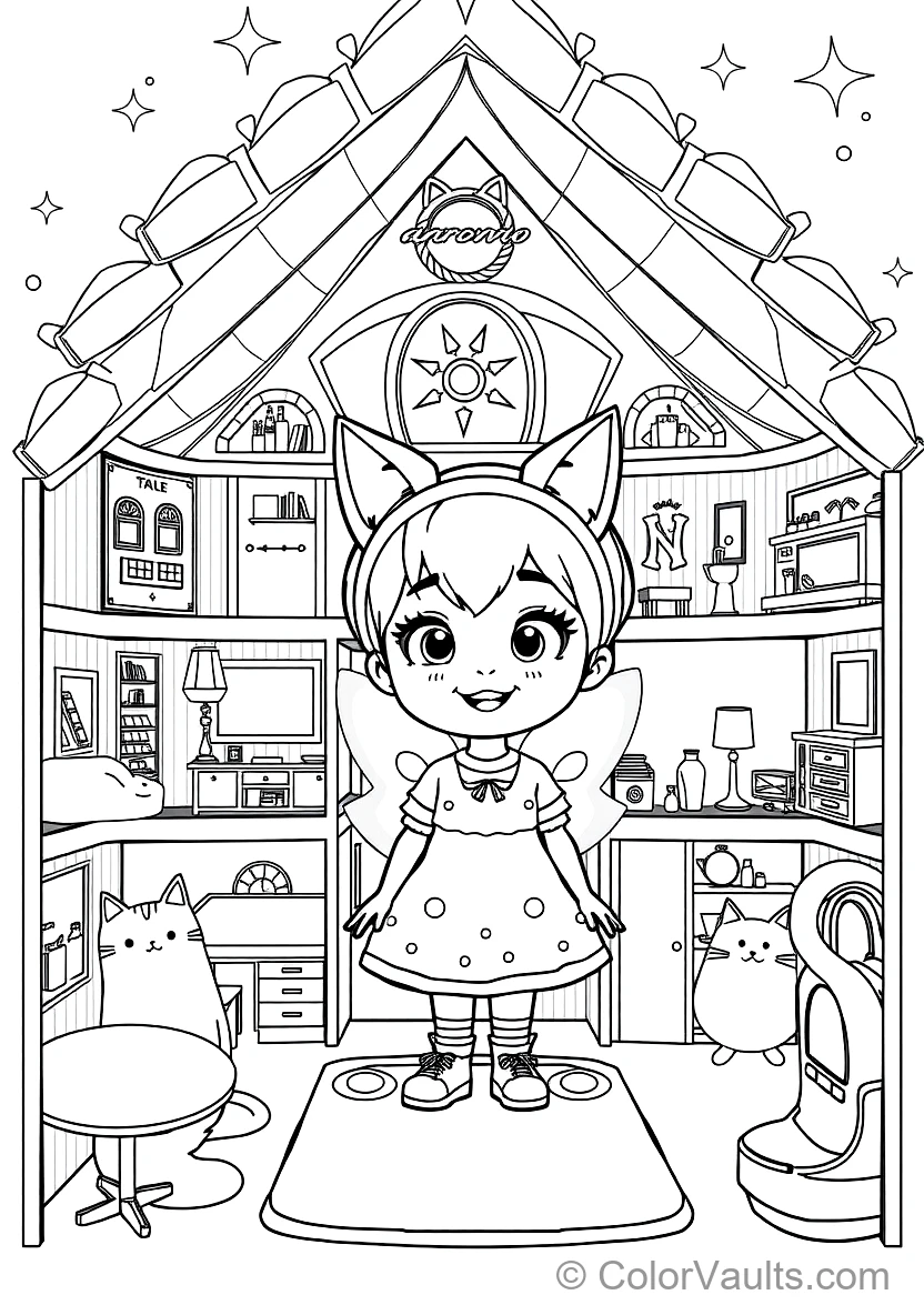 Gabby in Her Magischer Cat-ear Headband Shrinking Down (Scene 9)