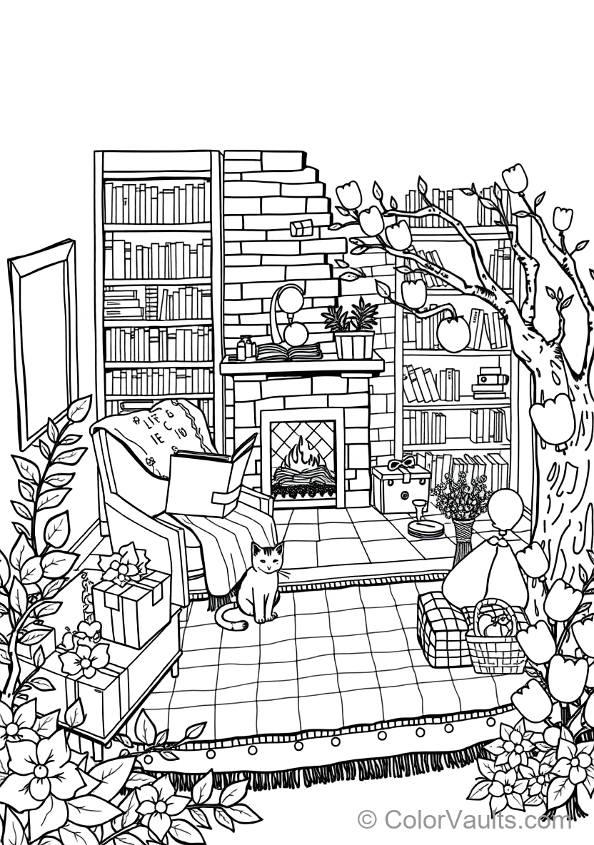 Cozy Reading Nook with Plush Armchair (Scene 8)