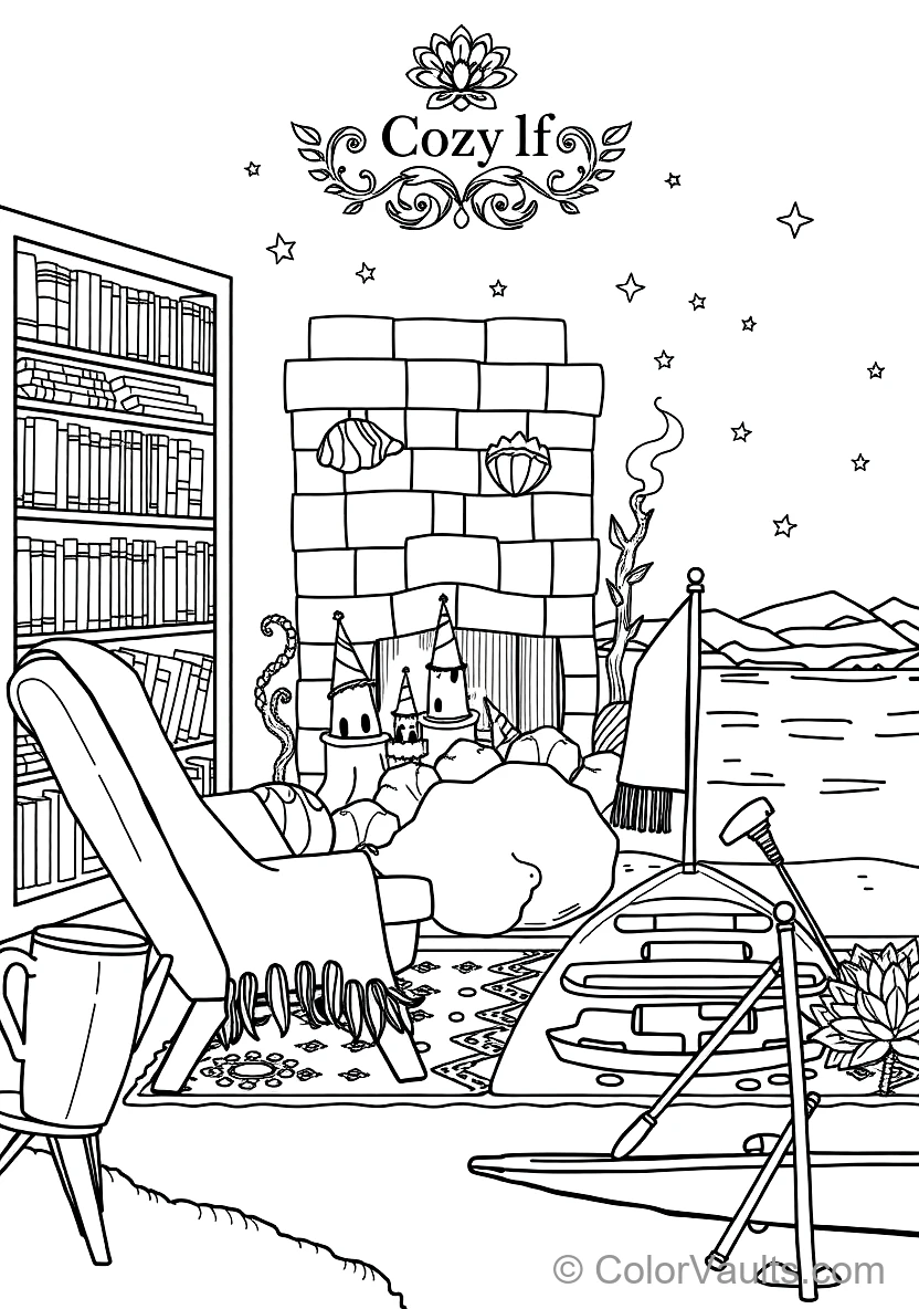 Cozy Reading Nook with Plush Armchair (Scene 11)