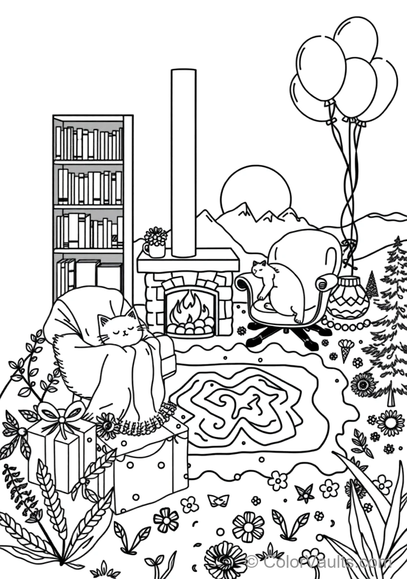 Cozy Reading Nook with Plush Armchair (Scene 16)
