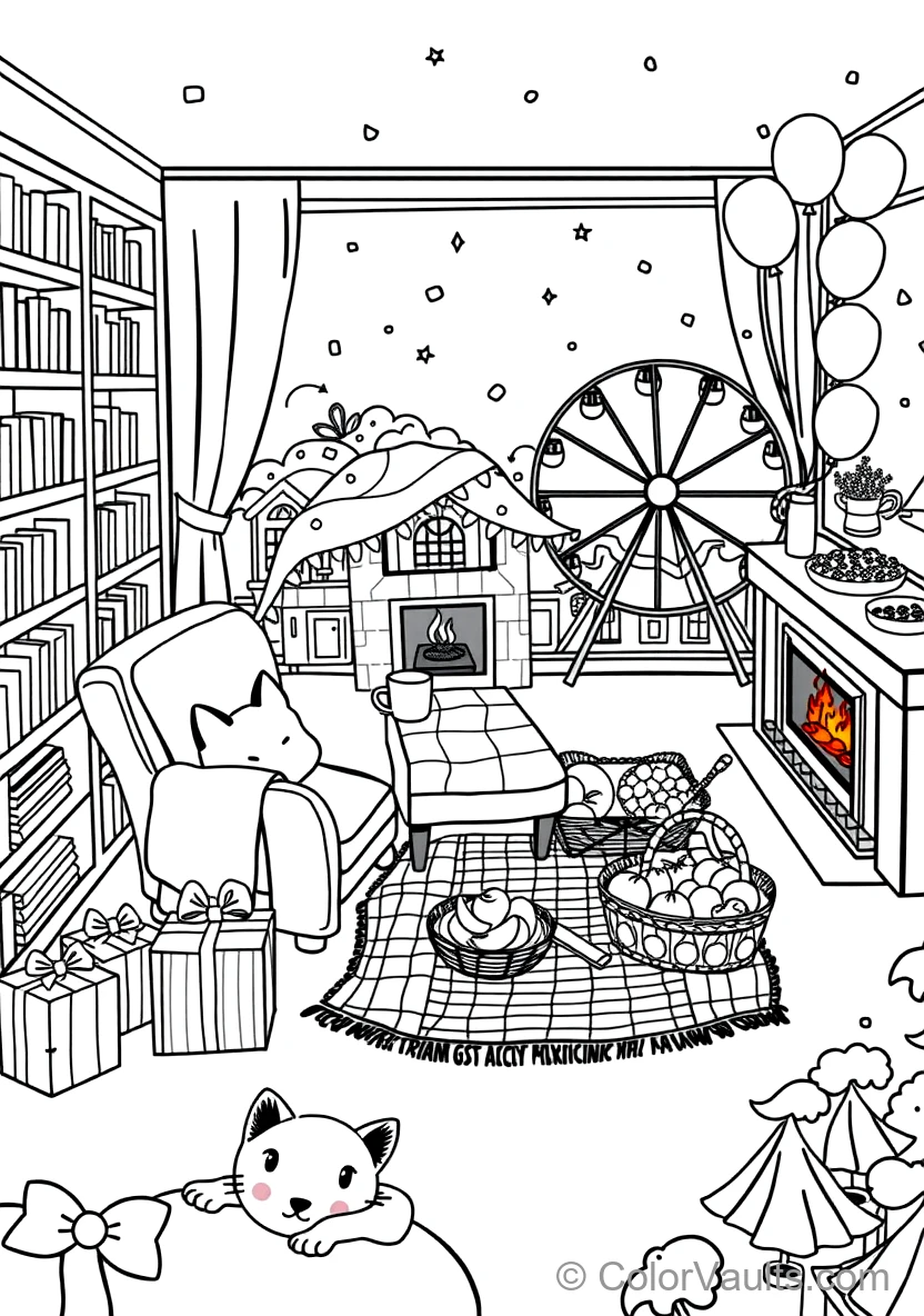 Cozy Reading Nook with Plush Armchair (Scene 17)