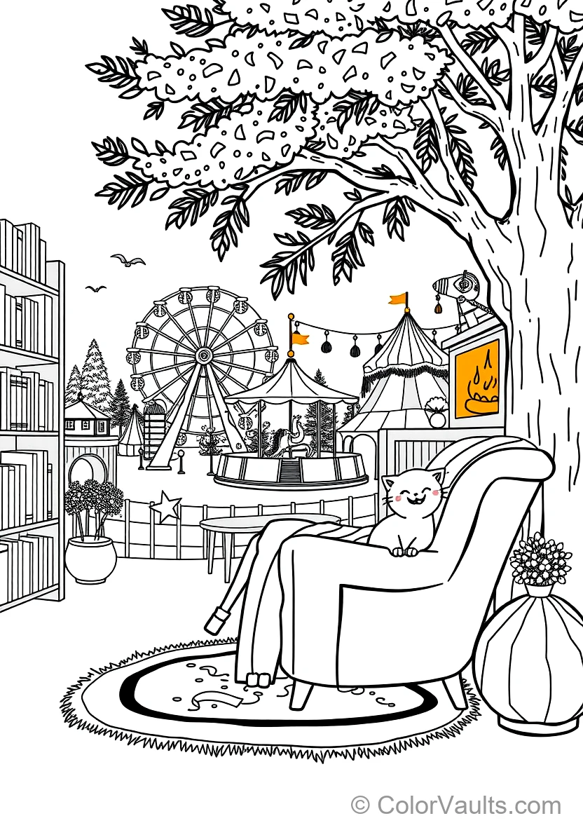 Cozy Reading Nook with Plush Armchair (Scene 26)