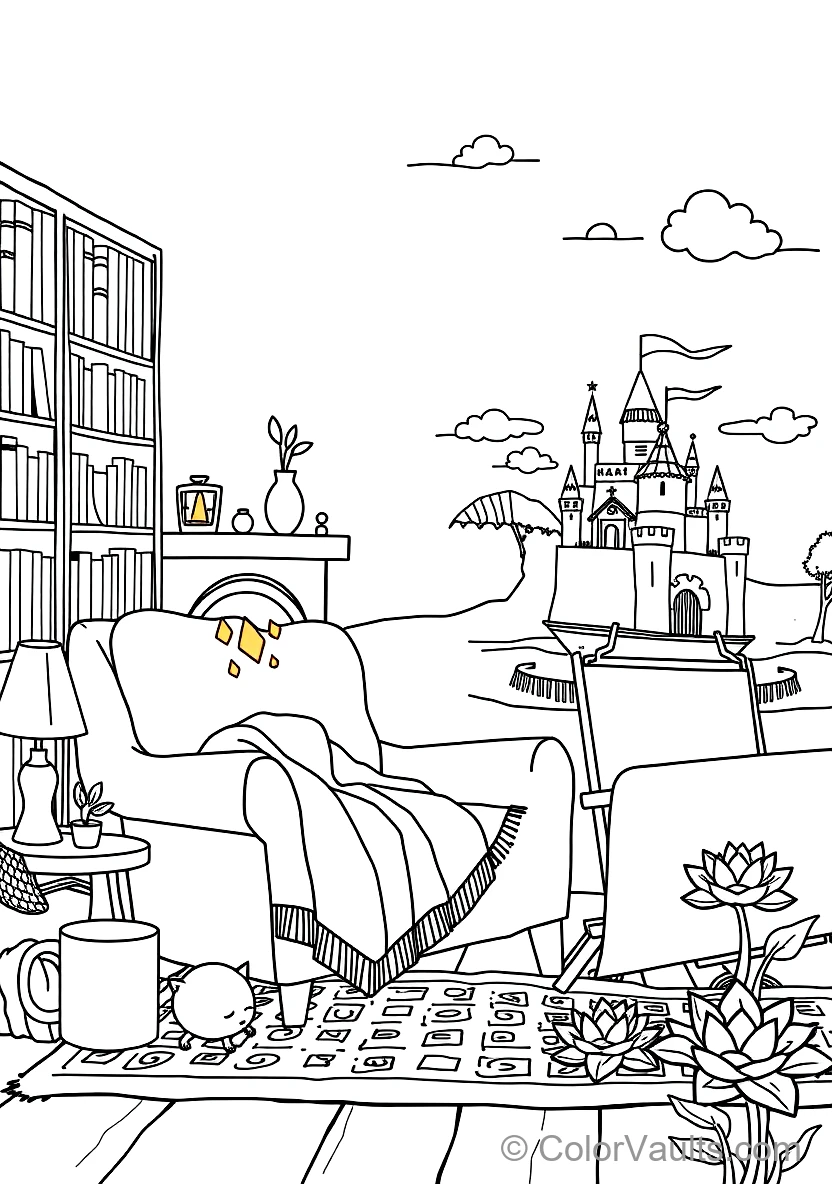 Cozy Reading Nook with Plush Armchair (Scene 29)