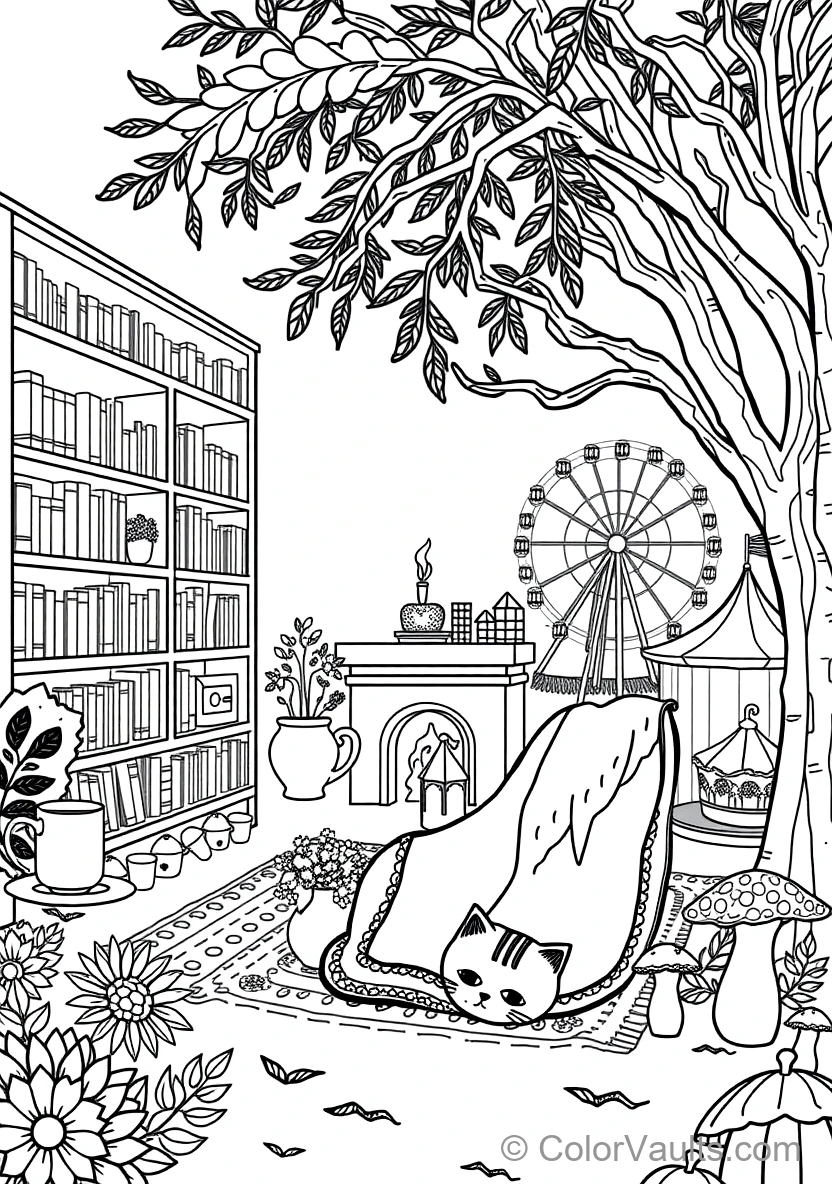 Cozy Reading Nook with Plush Armchair (Scene 32)