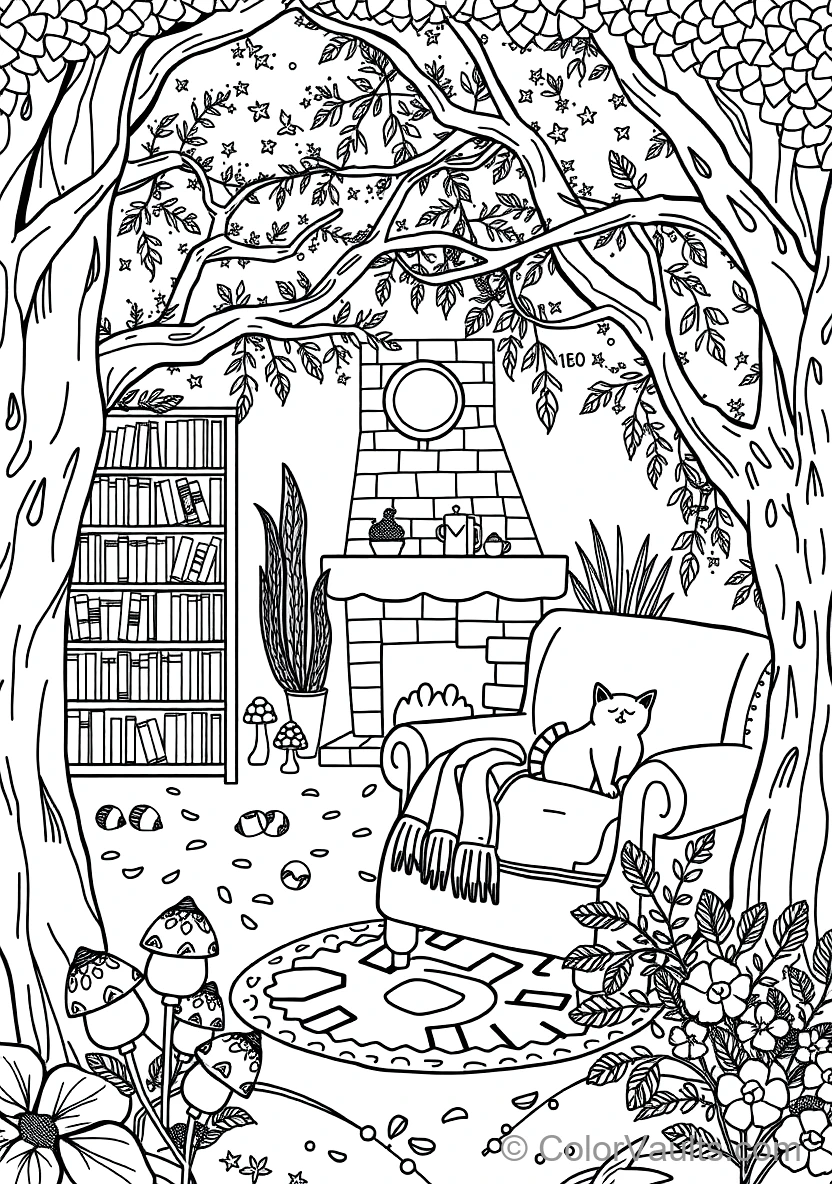 Cozy Reading Nook with Plush Armchair (Scene 37)