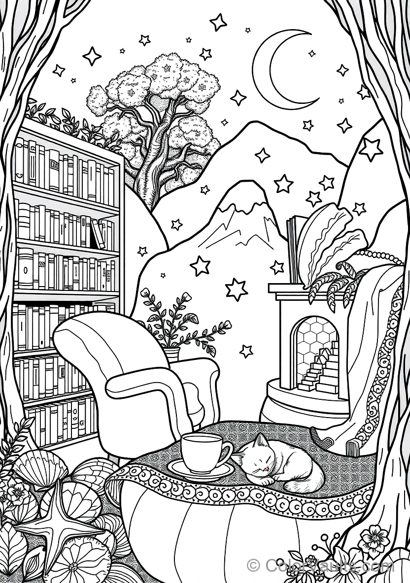 Cozy Reading Nook with Plush Armchair (Scene 41)