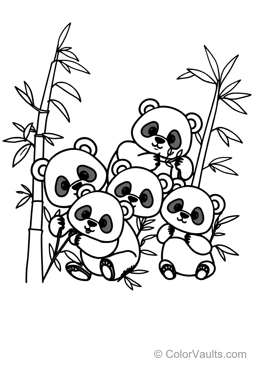 Cute Pandas & Koalas coloring page 2