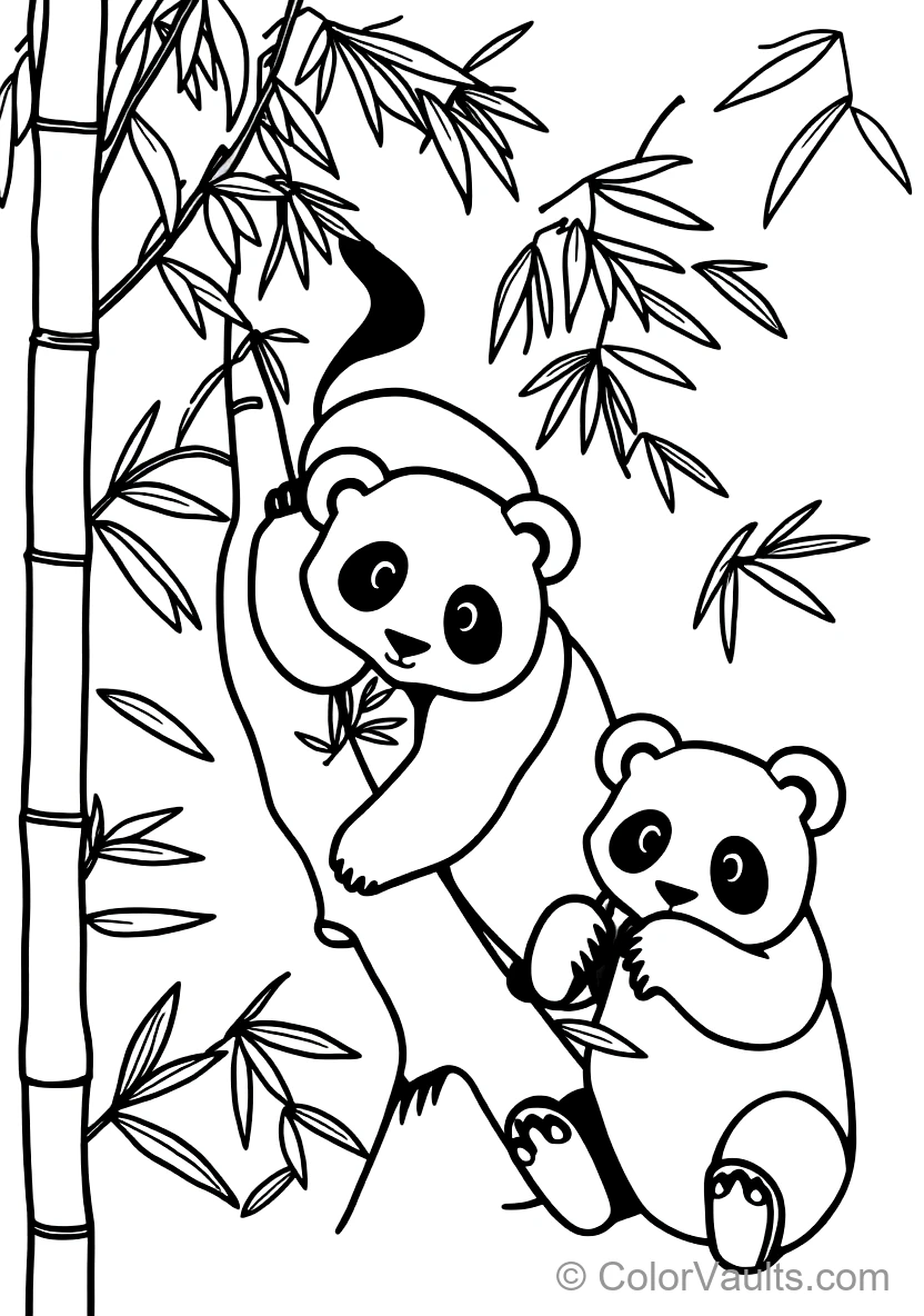 Cute Pandas & Koalas coloring page 3
