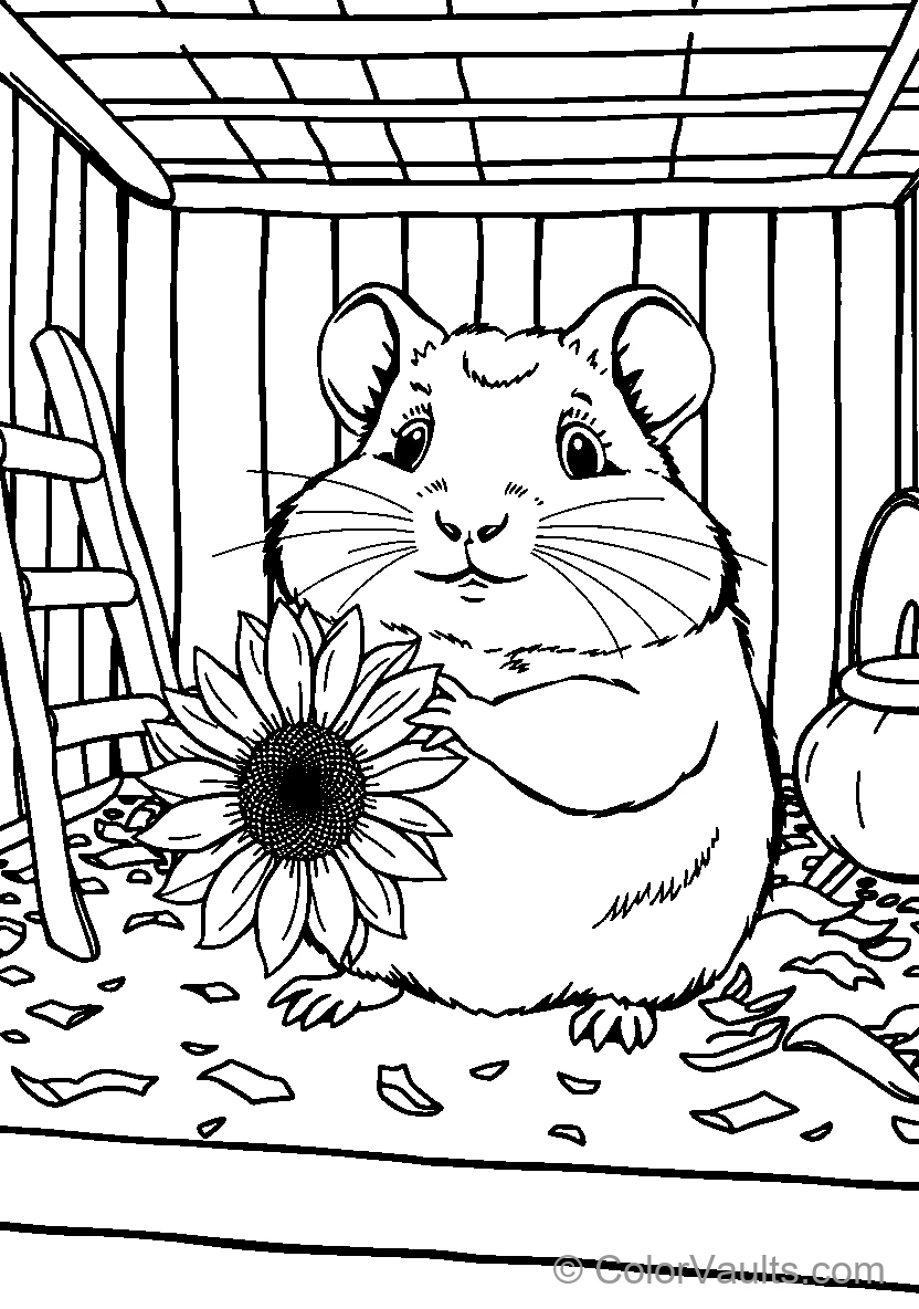 Hamster With Sunflower (Scene 4)
