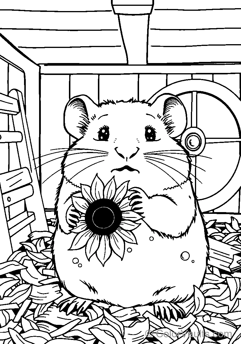 Hamster With Sunflower (Scene 6)