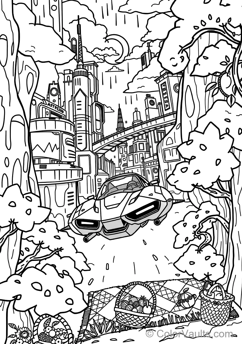 Sleek Cyberpunk Speed Car on High-Tech Skyway (3)