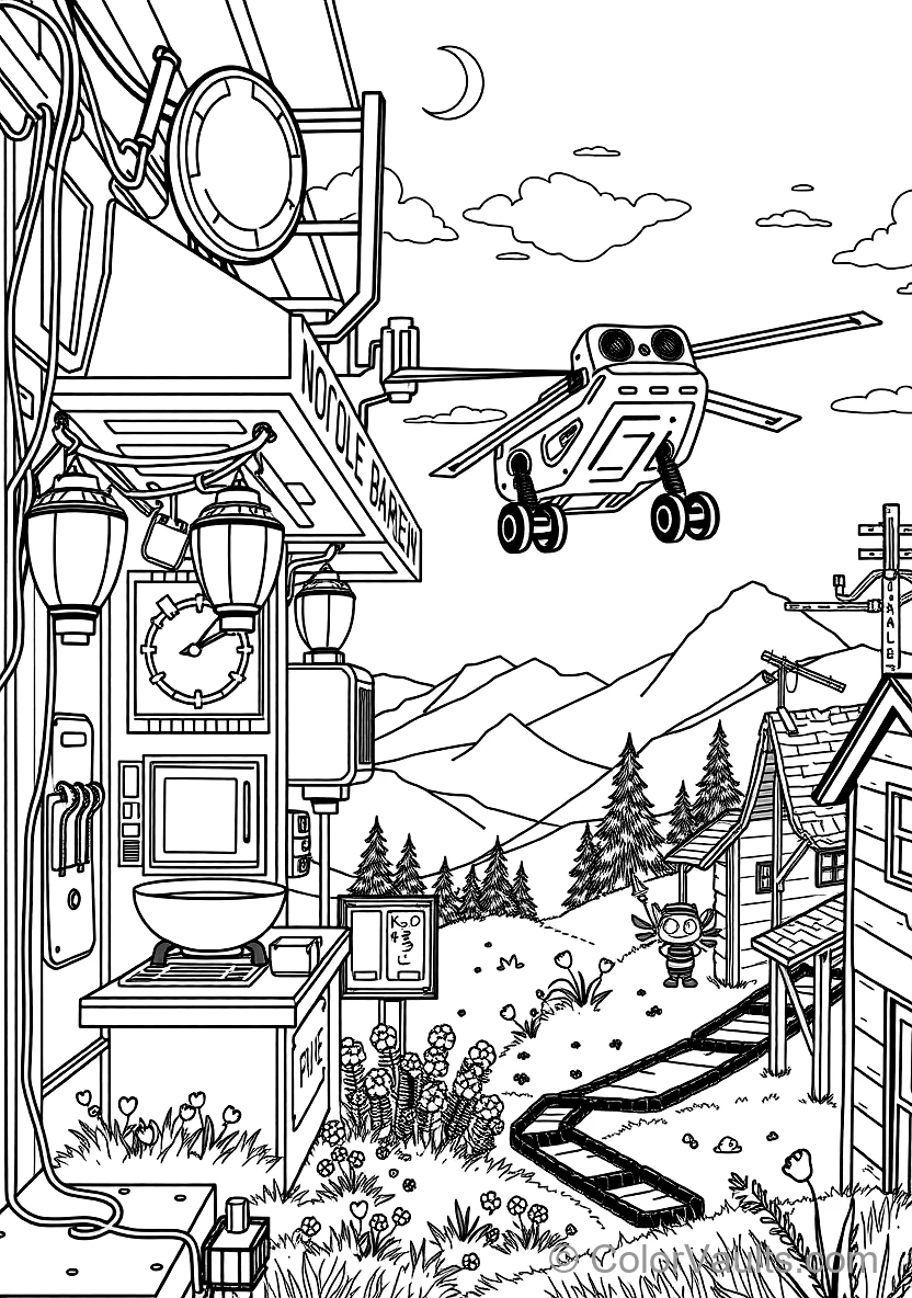 Cyberpunk Pilot in High-Tech Flight Suit Inside Cockpit (3)