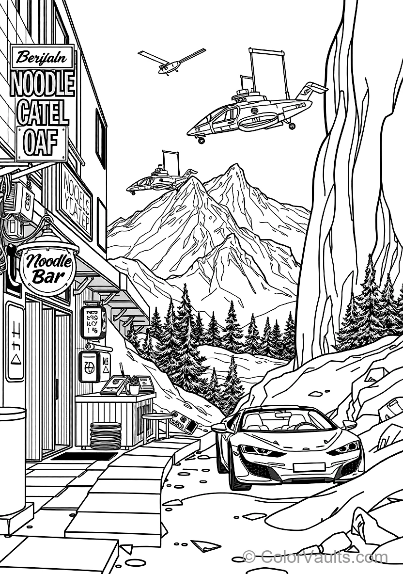 Sleek Cyberpunk Speed Car on High-Tech Skyway (4)