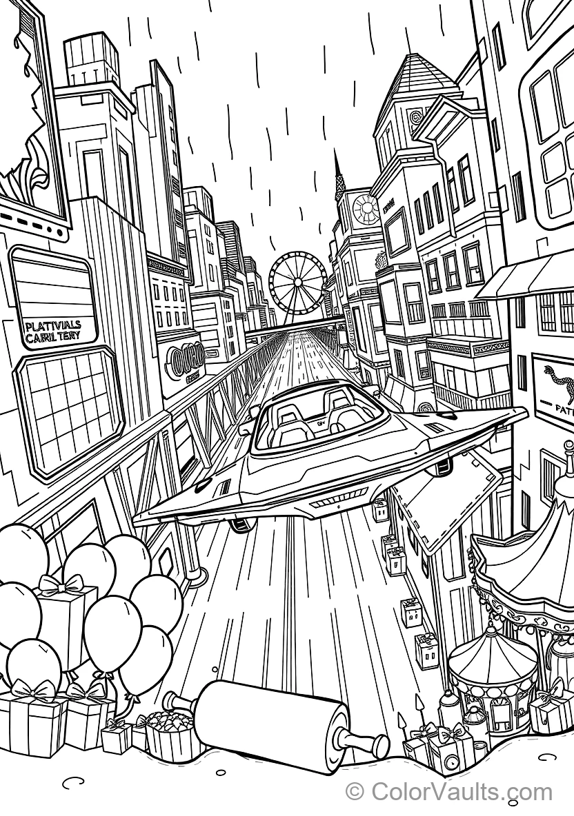 Futuristic Drone Delivery Craft Flying Above Megacity (4)