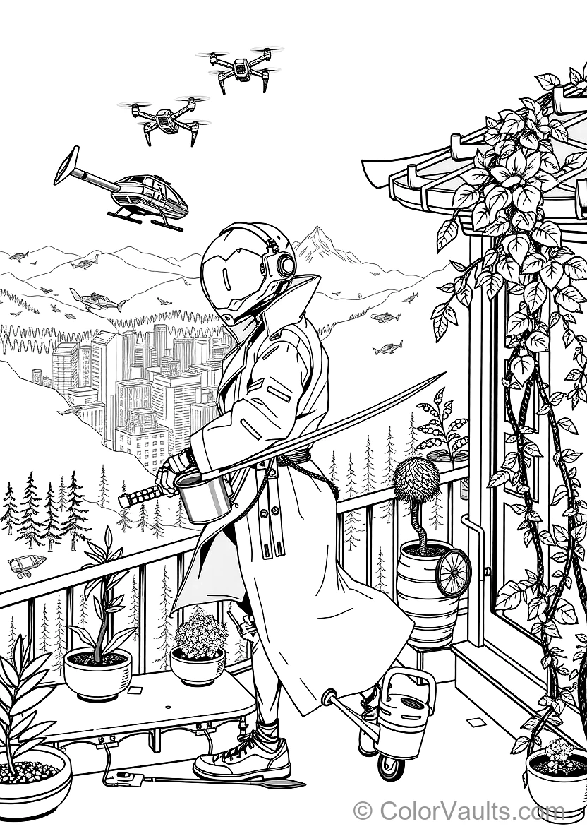 Futuristic Drone Delivery Craft Flying Above Megacity (6)