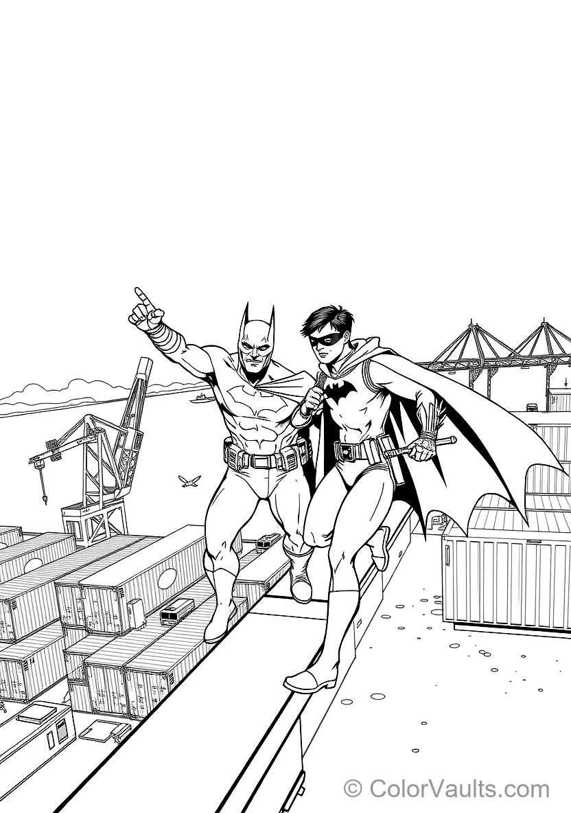 Batman and Robin Dynamic Combat Stance