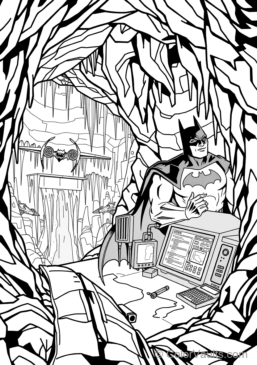 Batman Inside the Subterranean Batcave Analyzing