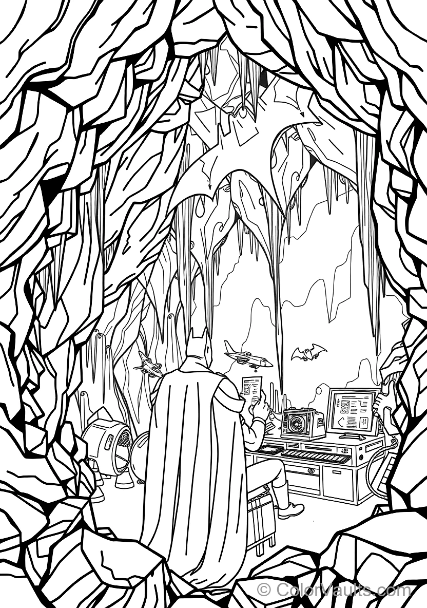 Batman Inside the Subterranean Batcave Analyzing (Scene 3)