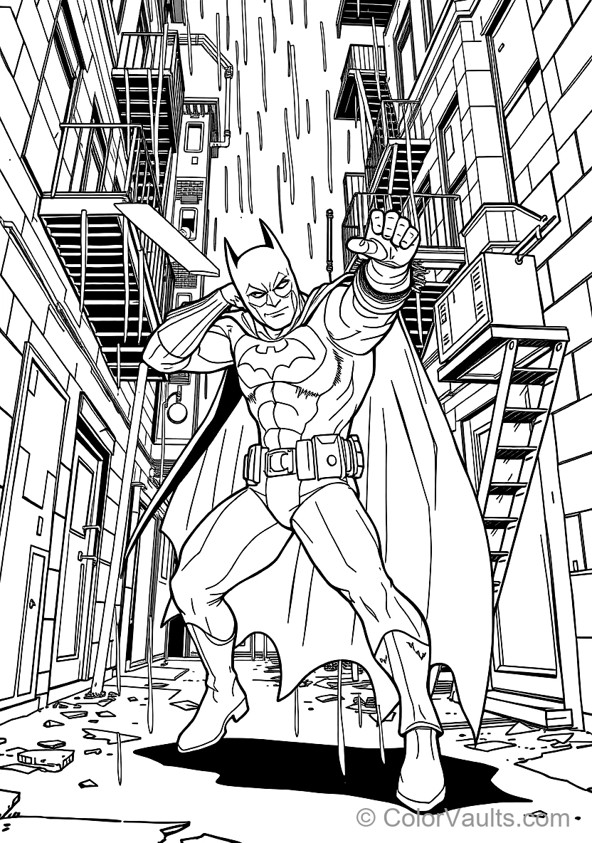 Batman Throwing a Batarang with Precision Aim Through (Scene 4)