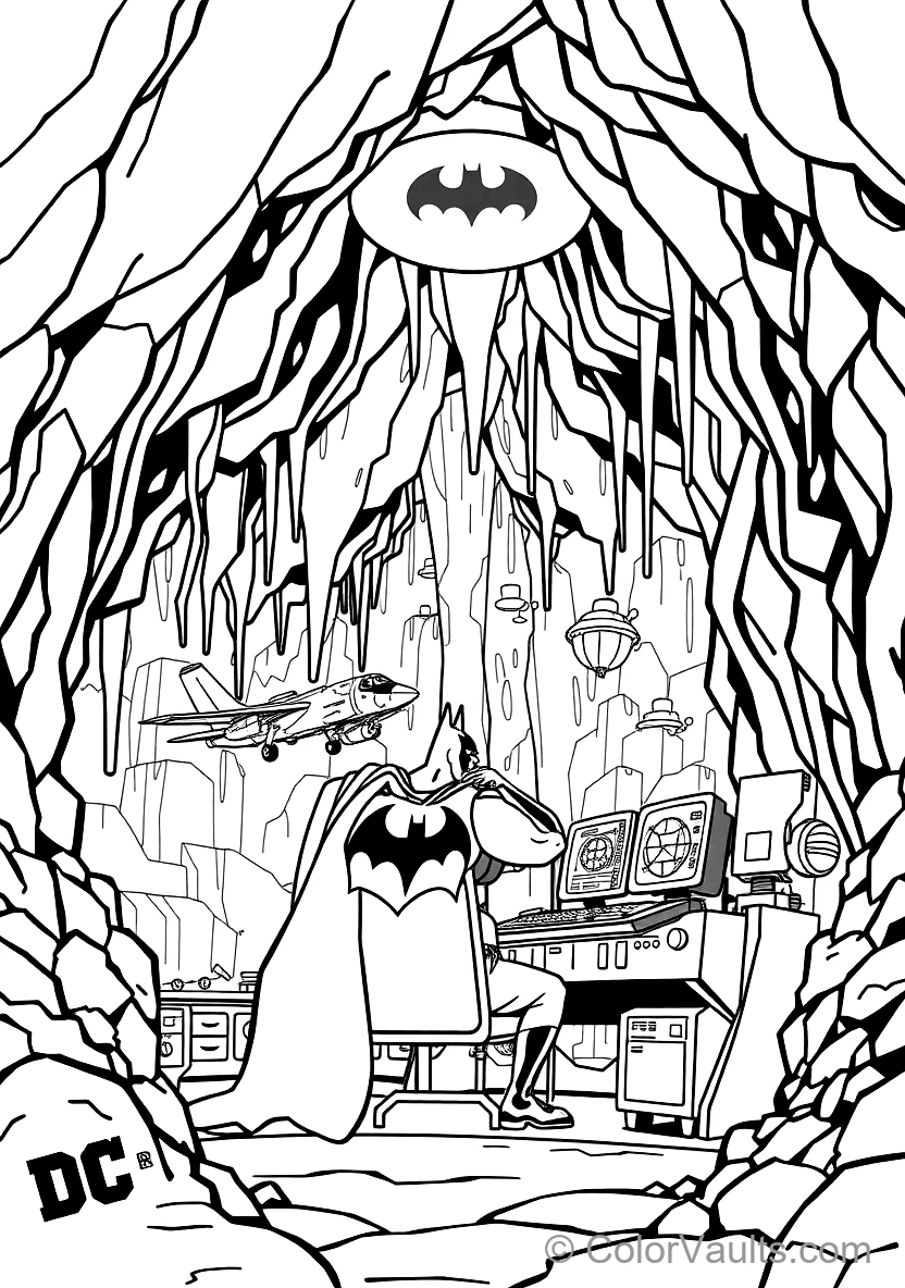Batman Inside the Subterranean Batcave Analyzing (Scene 7)