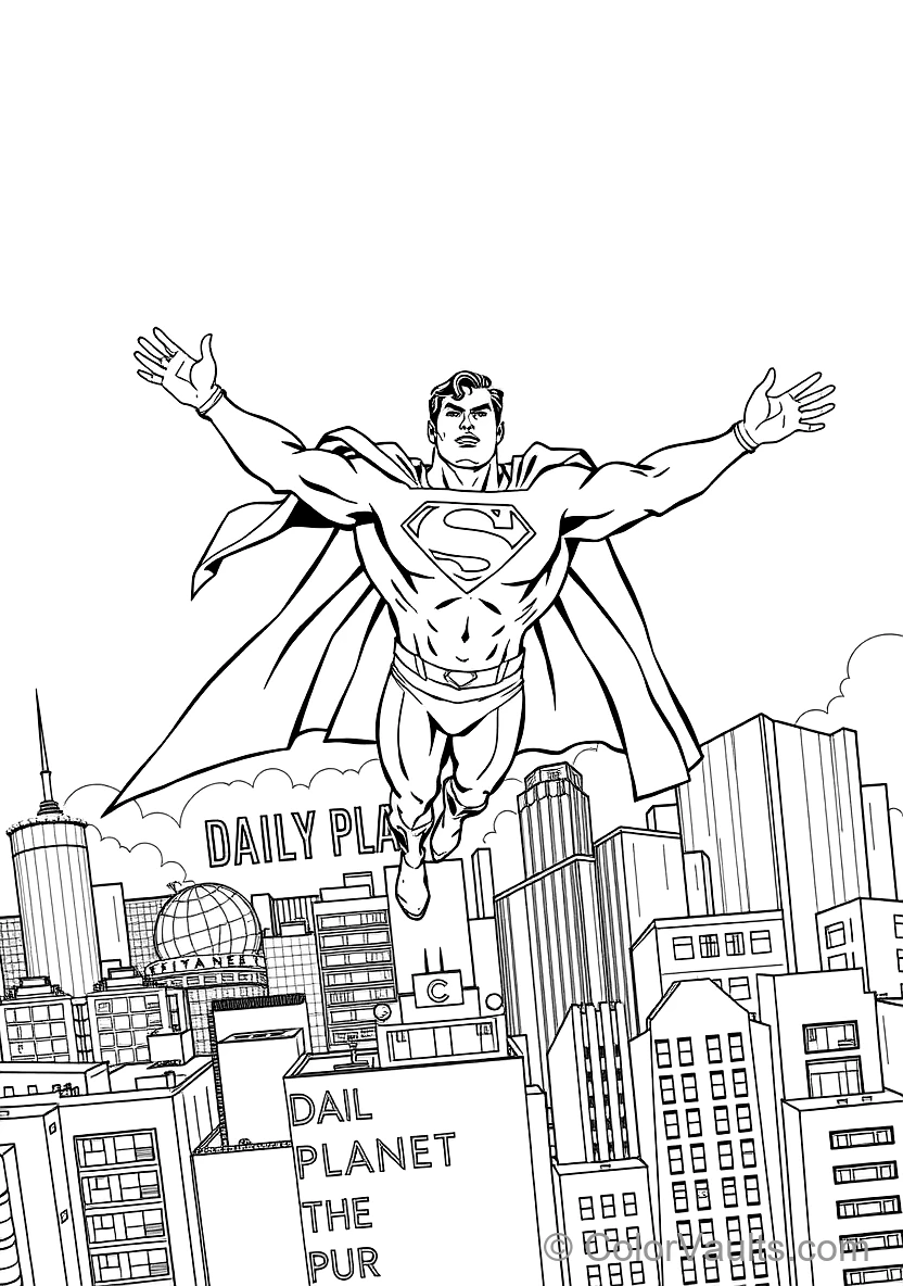 DC - Superman coloring page 3