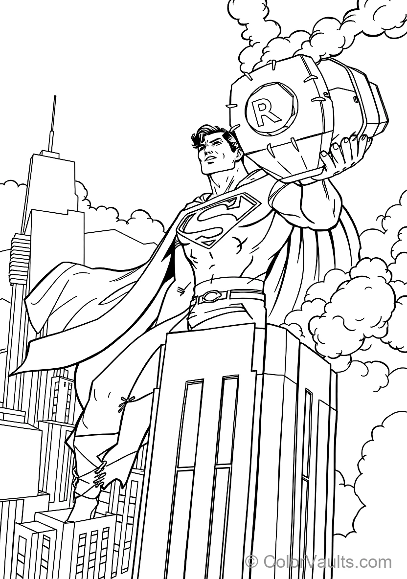 Superman Using Freeze Breath to Extinguish a Fire (Scene 3)