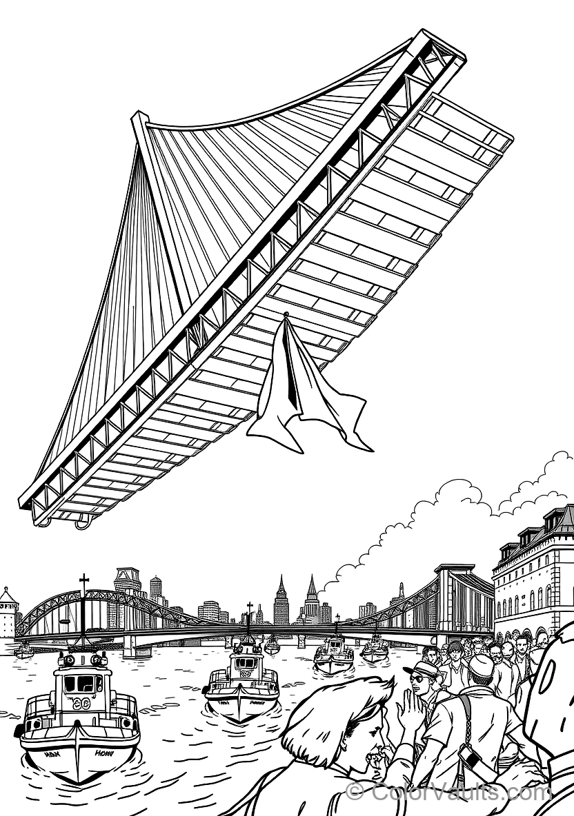 Superman Lifting a Giant Falling Suspension Bridge (Scene 7)