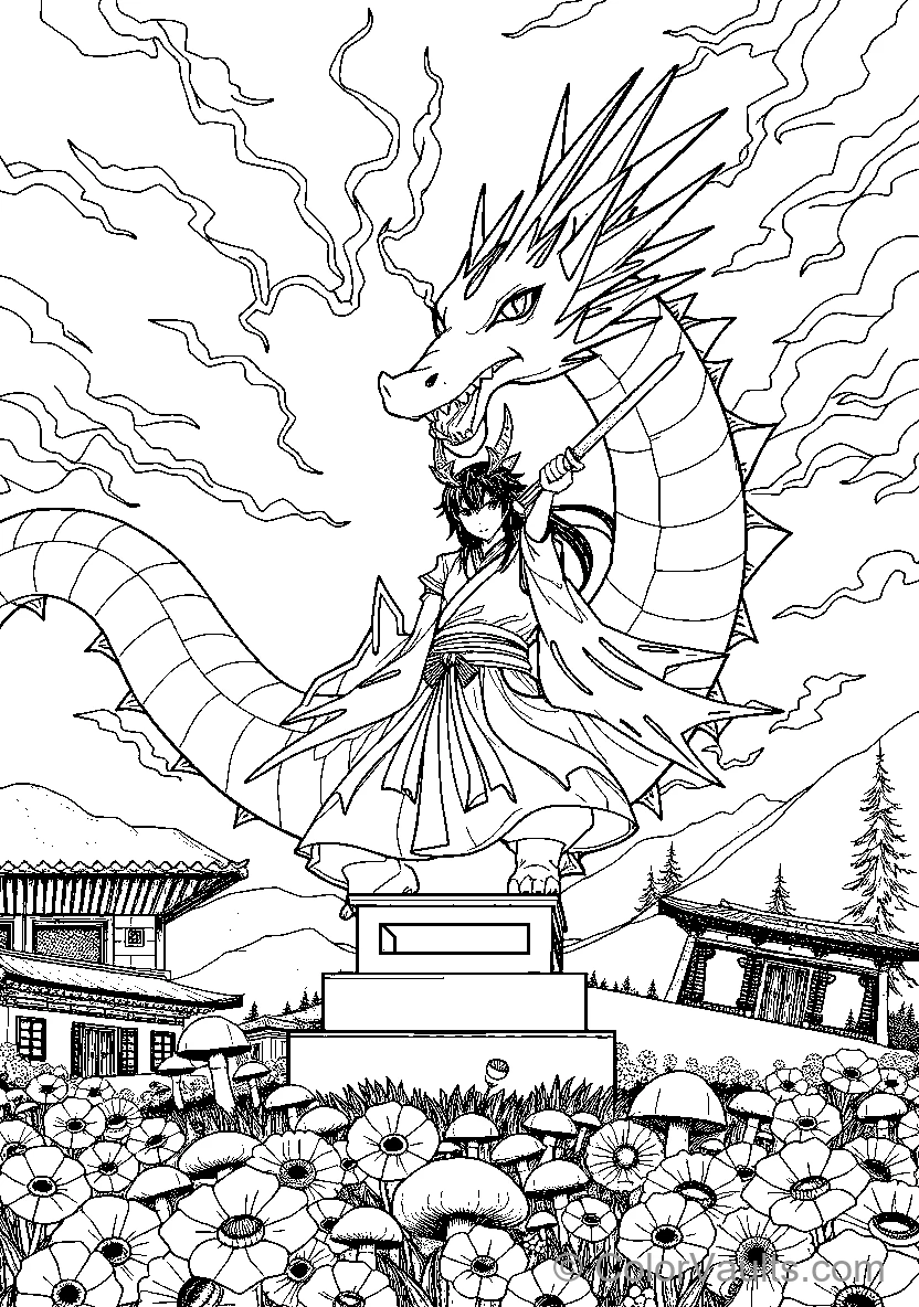 Demon Slayer coloring page 2