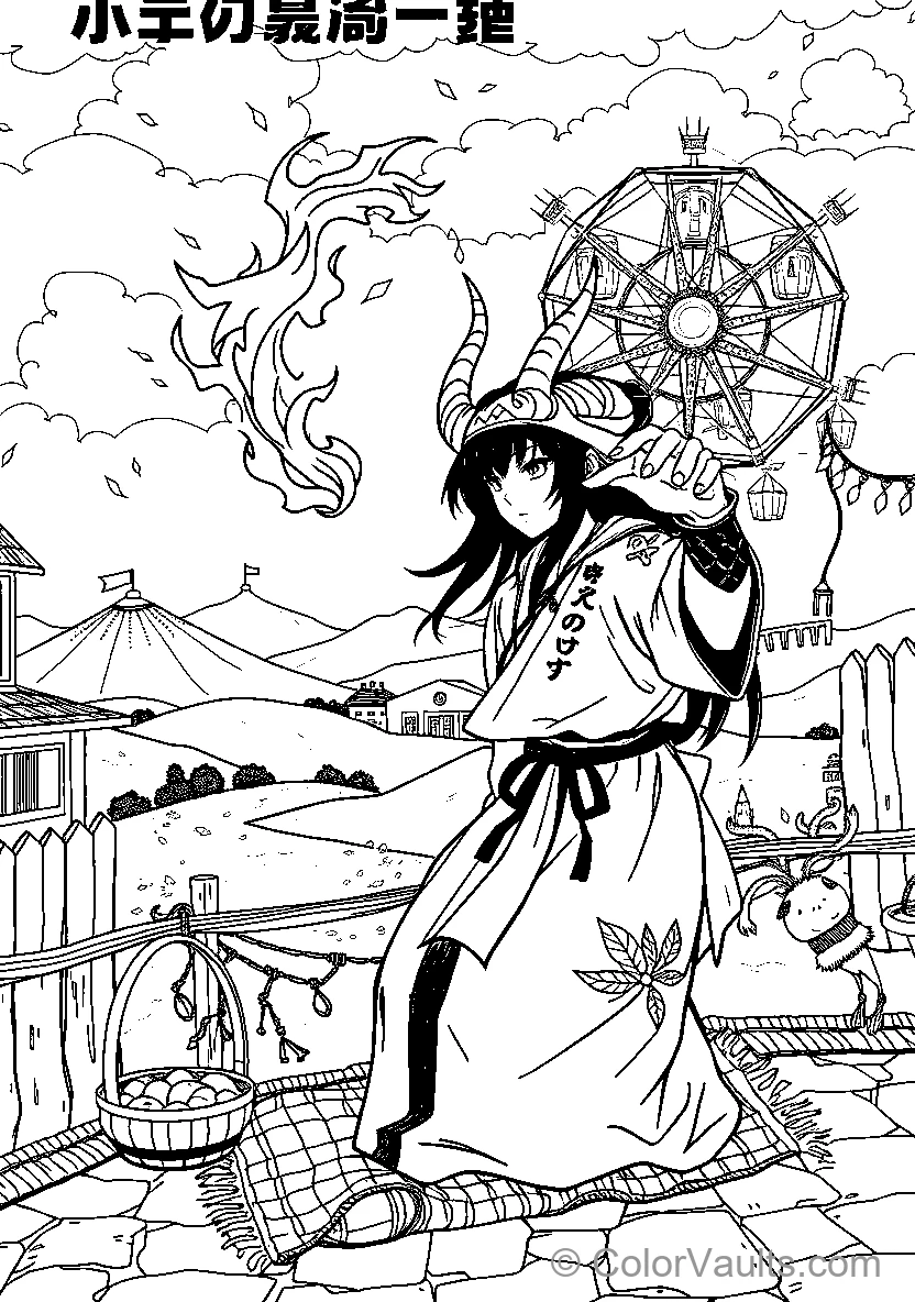 Demon Slayer coloring page 3