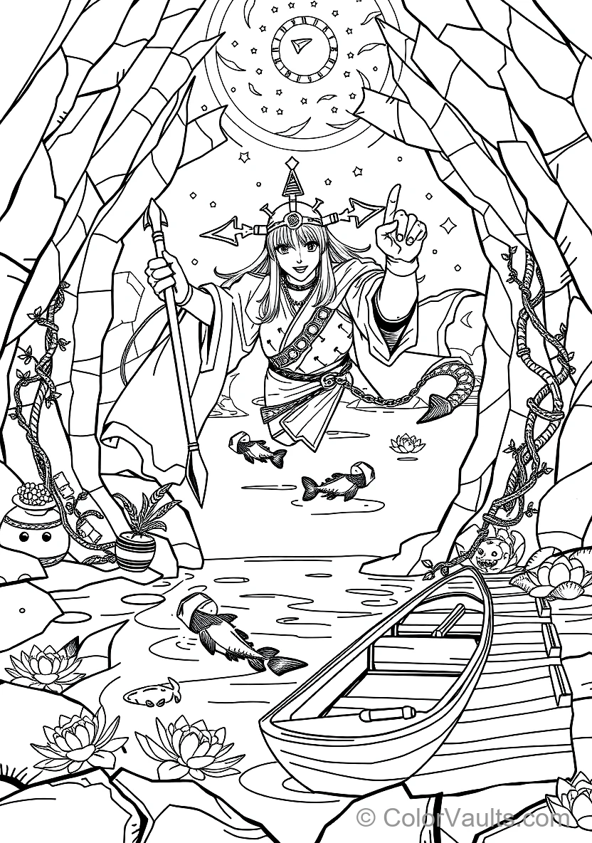 Akaza the Upper Three Demon with Martial Arts Compass