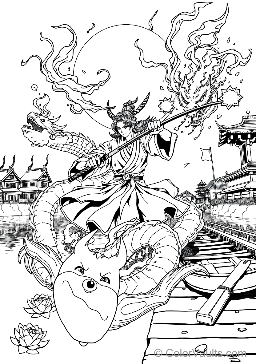 Tanjiro Kamado in Sun Breathing Hinokami Kagura Dance (Scene 2)