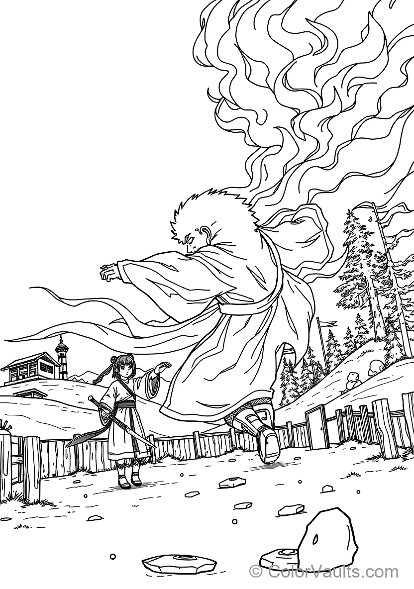 Kyojuro Rengoku the Flame Hashira in Blazing Flame (Scene 2)