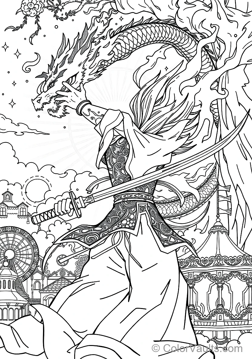 Tanjiro Kamado in Sun Breathing Hinokami Kagura Dance (Scene 3)