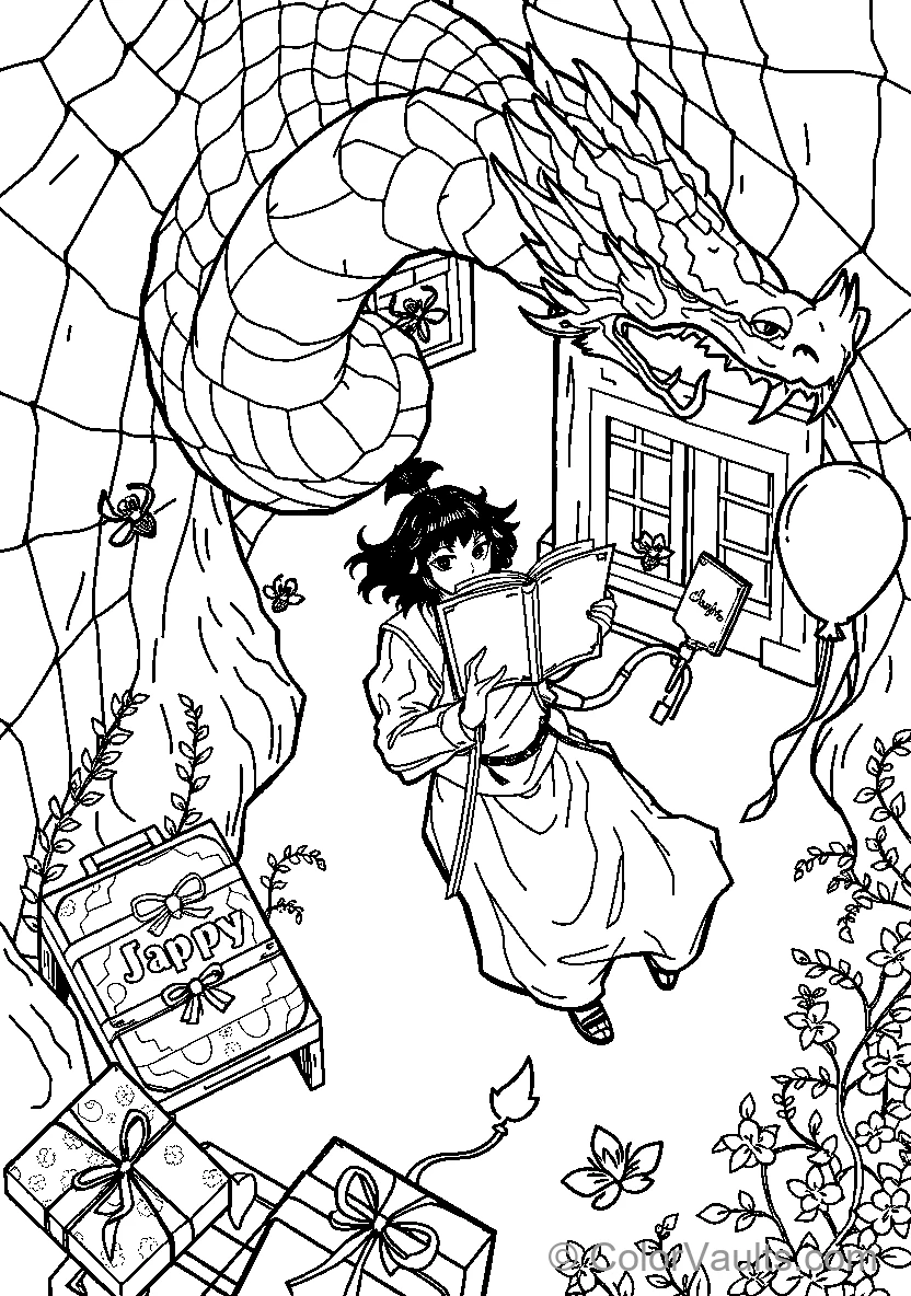 Girl Reading In The Garden