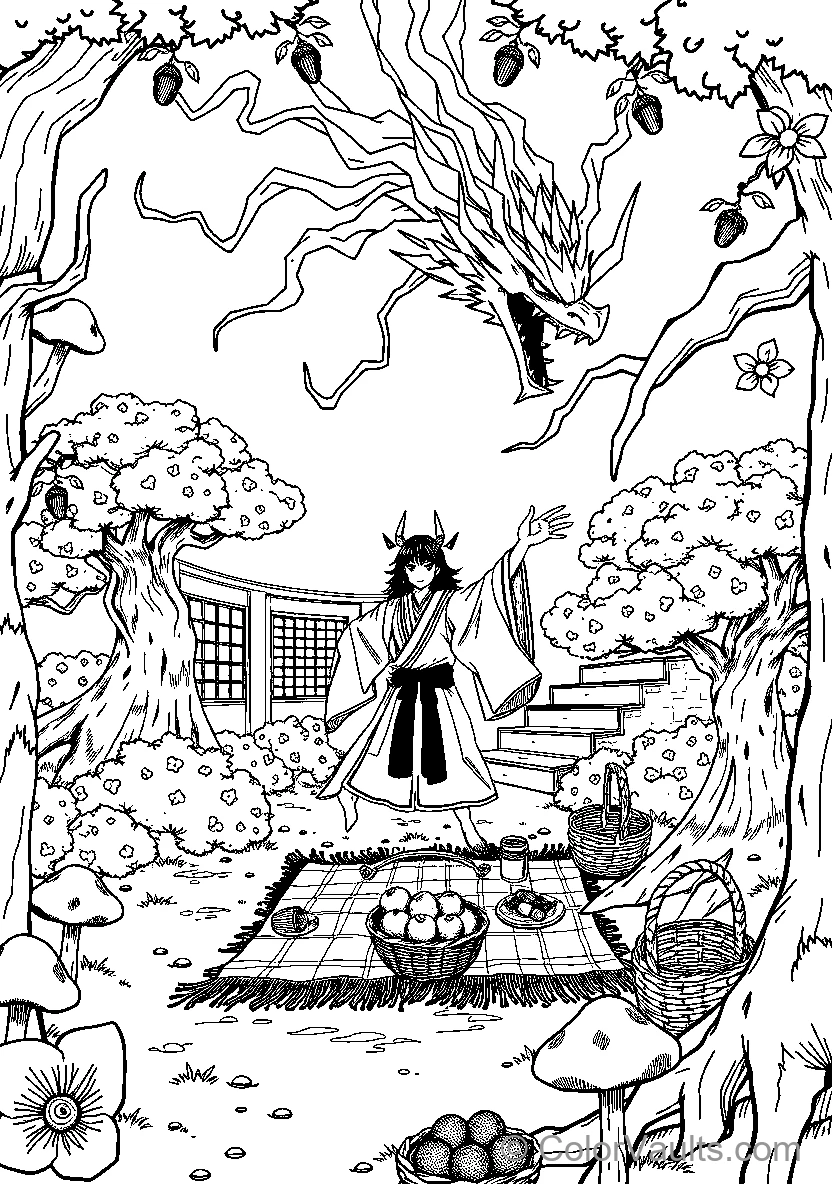 Tanjiro And Nezuko In A Serene Garden