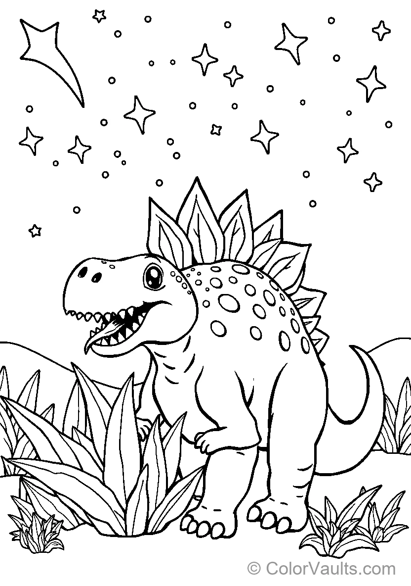 A Friendly Spiky Dinosaur