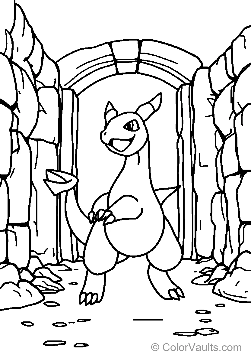 Cartoon Dinosaur With Bowl