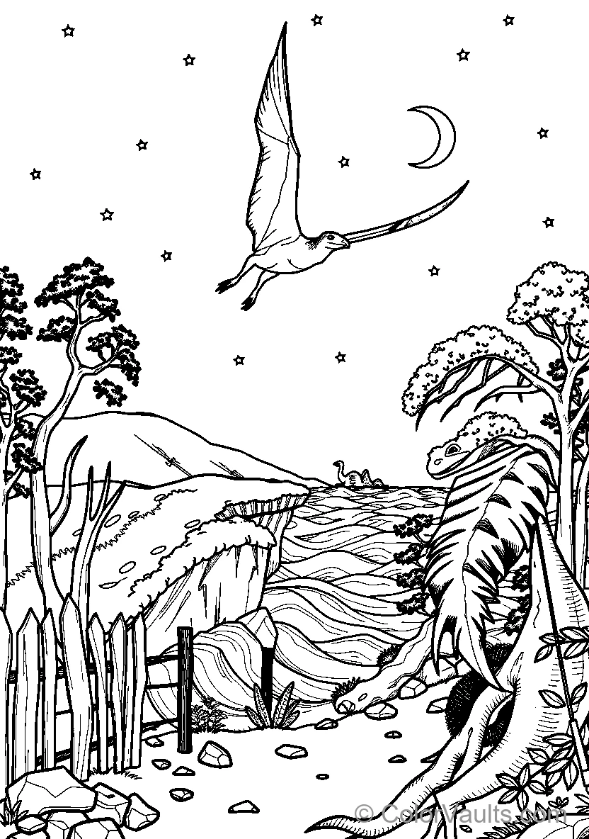Dinosaur Night Flight