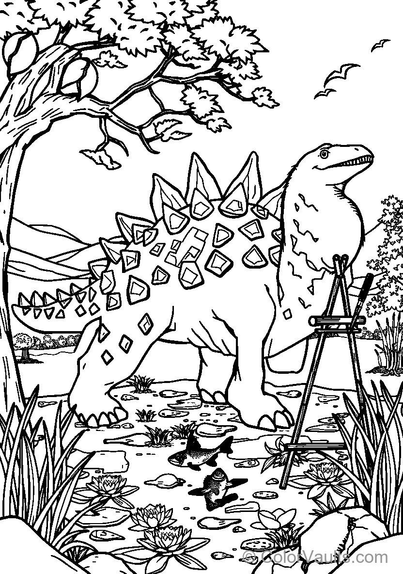 Dinosaur Painter (Scene 2)