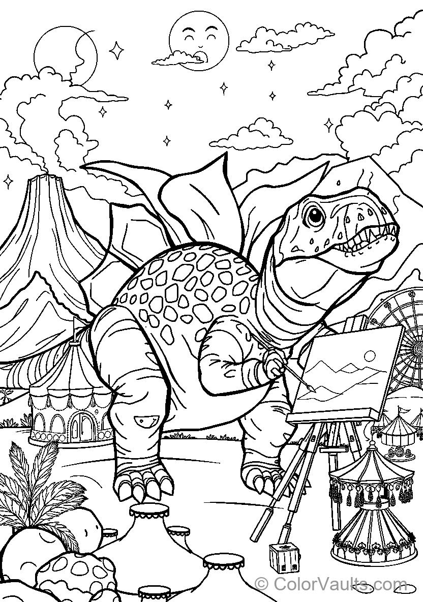 Dinosaur Painter (Scene 3)