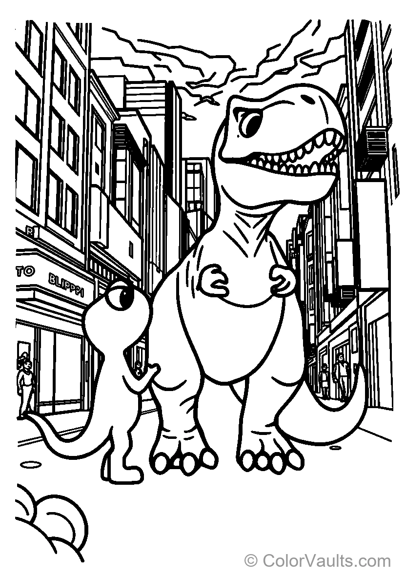 Dinosaur Roller Skating Adventure
