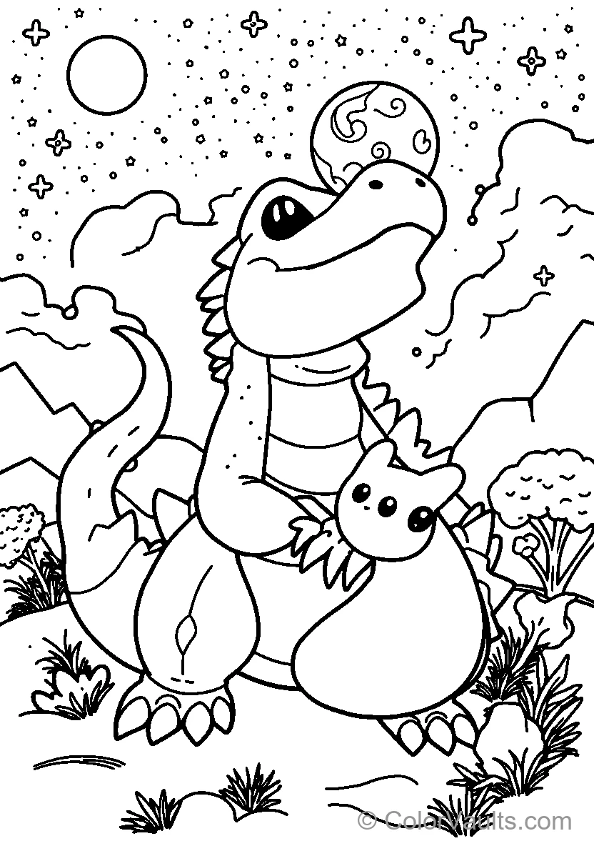 Dinosaur et Companion In Space